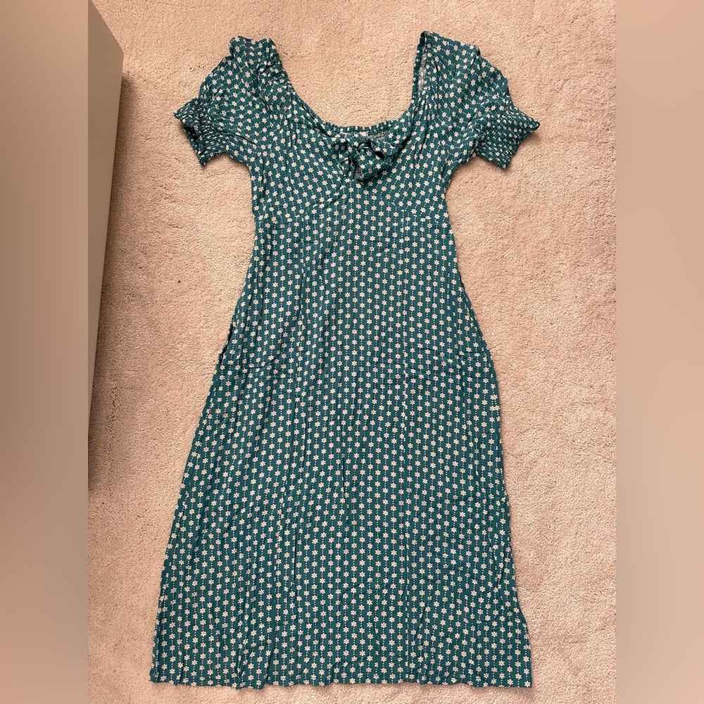 Mimi Chica Green Patterned Midi Dress